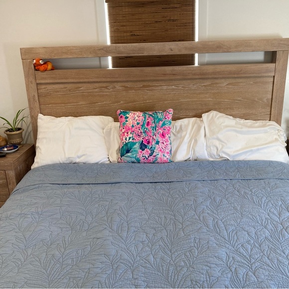 Lilly Pulitzer 18" x 18" Throw Pillow- Via Flora Print Front, Gold On Back - Picture 2 of 8